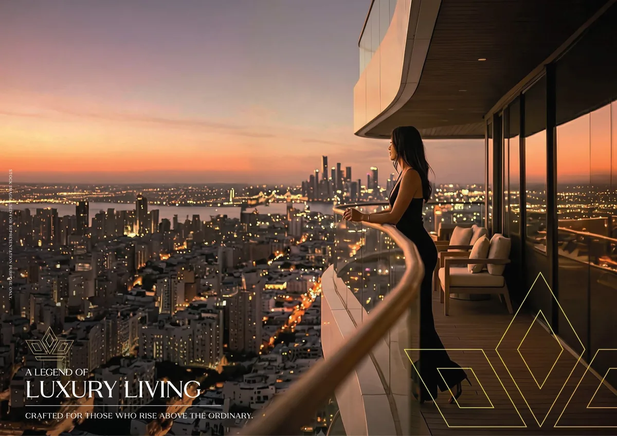 The Legend luxury residences with panoramic city views at sunset